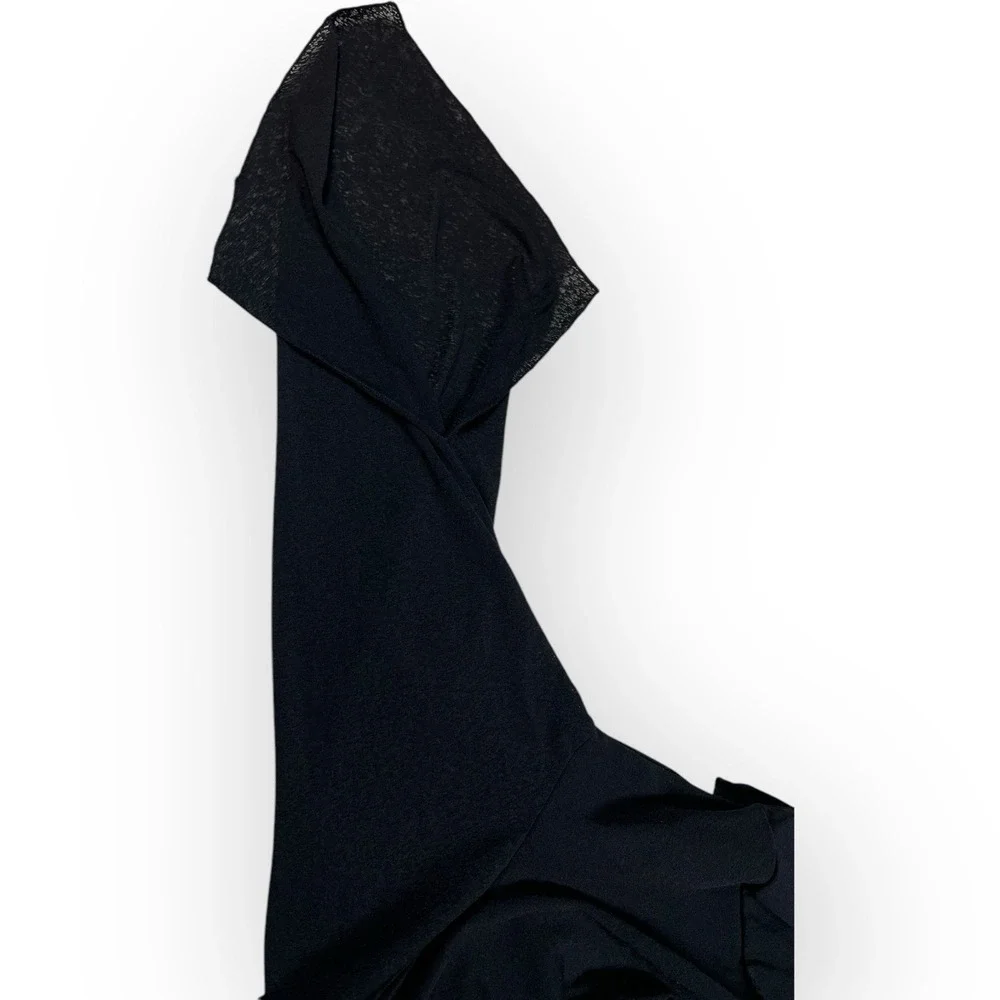 Womens 22/24 Black Lined Dark Romance Top Sequin V-neck‎ Office Siren Venezia